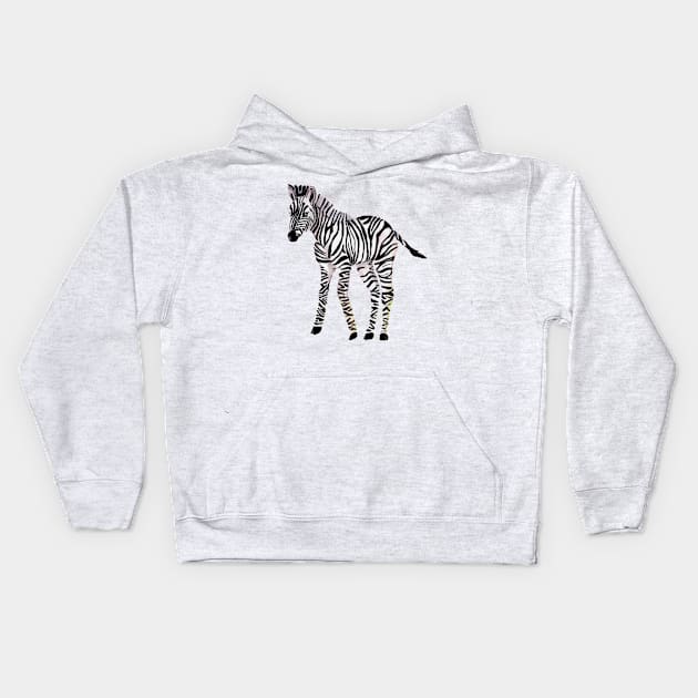 Baby Zebra Kids Hoodie by Peleegirl